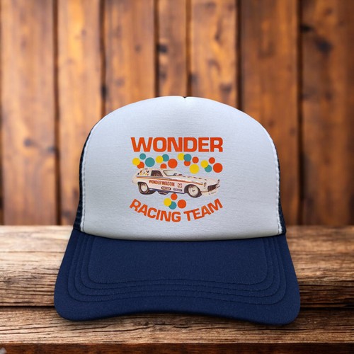 Wonder Bread Racing Team Mens Trucker Hat Navy Snapback Motorsport Drag ...