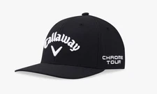 NEW 2025 Callaway Tour Authentic Performance Pro Black Adjustable Golf Hat/Cap