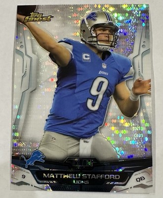 6/25 Mattthew Stafford 2014 Topps Finest Pulsar Refractor #72 ONLY 25  EXIST