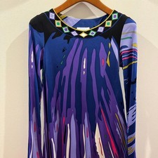 Emilio Pucci Unused Dress Geometric Pattern Multicolor