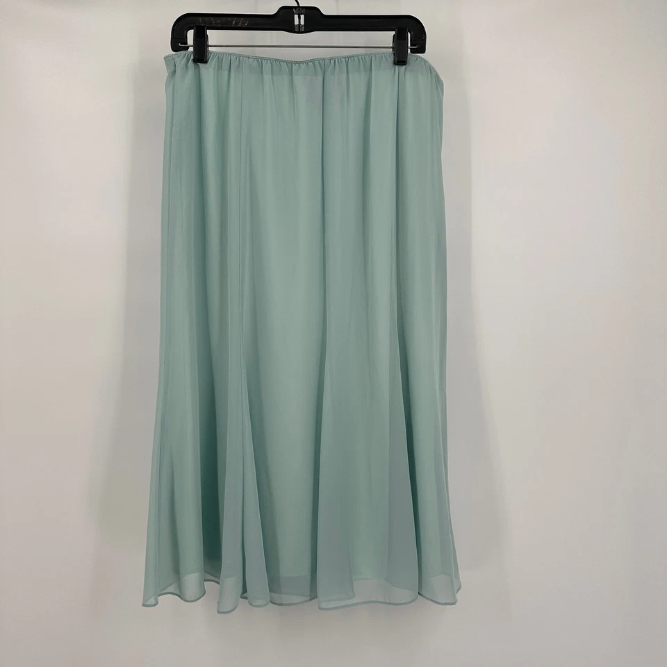 Alex Evenings Womens Flowy Skirt XLP Seafoam Green Special Occasion - Image 2 of 4