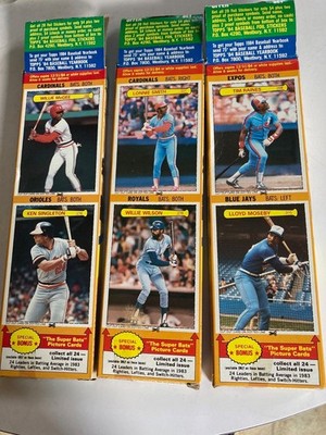 3   1984 Topps Baseball Yearbook Stickers 35 Ct Box