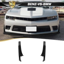 Fits 14-15 Chevrolet Camaro SS 1LE Style PU Front Bumper Winglets Side Spoiler