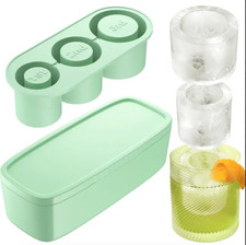 Large Cylinder Ice Cube Tray Silicone Mold For Stanley 30 40oz Tumbler Cup Blue