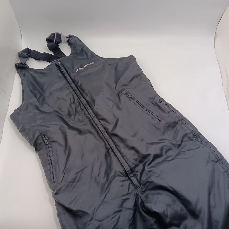 Vintage Polaris Mens XL Long Black Bibs Overalls Snow Ski Winter pants USA - Image 3 of 4