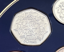 EEC EUROPEAN COMMUNITY 50 PENCE COIN BRILLIANT UNCIRCULATED BU 1998