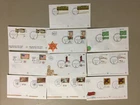 ten Israel fdc with two same stamps each fdc