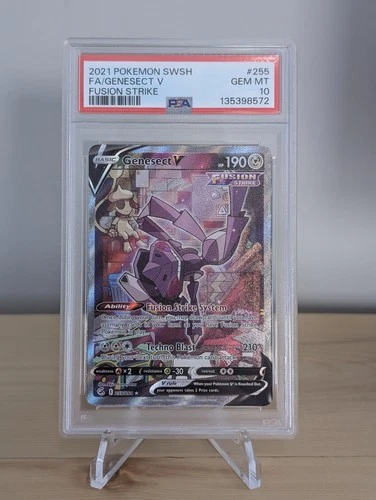 Pokémon TCG Genesect v Fusion Strike 255/264 Full Art Ultra Rare PSA 10