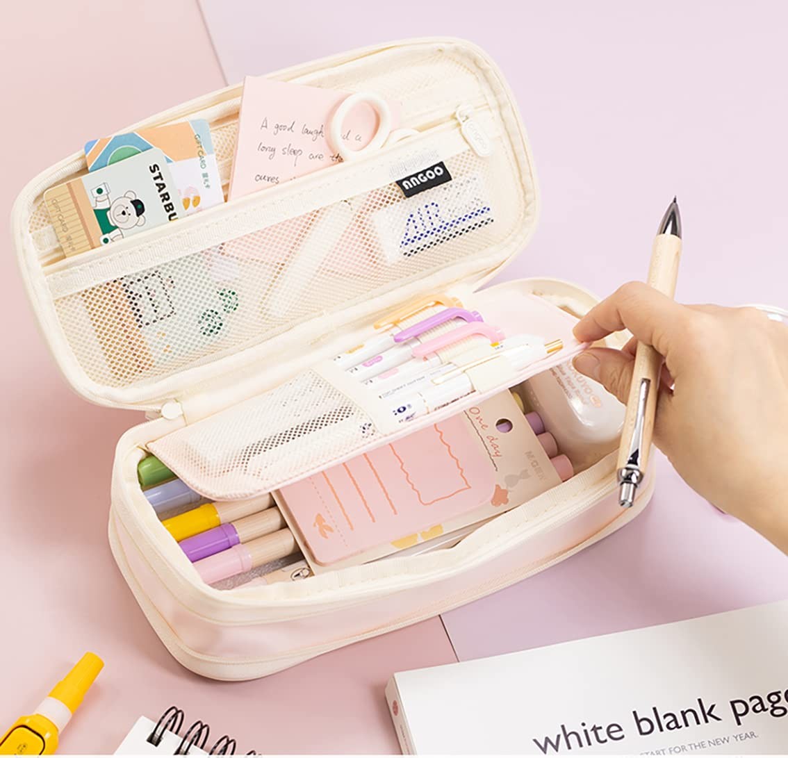 Big Capacity Pencil Pen Case Office Large Storage High Capacity Bag Pouch Hol...