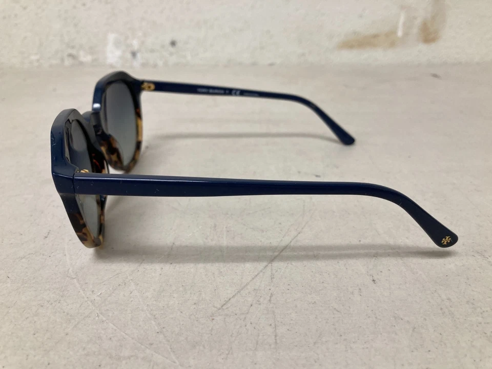 Tory Burch Tortoise/ Dark Blue TY7131 Square 52-21-140 Sunglasses - Image 3 of 4