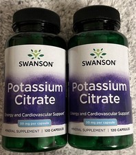 240 Caps Potassium Citrate 99 mg 2X120 Capsules Heart Cardiovascular Health