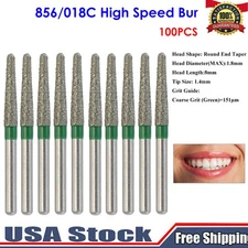 Dental Diamond Burs Football Round End Taper Coarse Fine FG High Speed 018C 100X