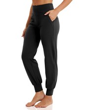 Women's Joggers Yoga Pants with Pockets High Waisted Tapered Lounge Pants Tum...