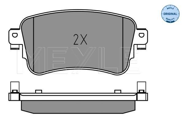 Bremsbelagsatz Scheibenbremse Hinten Meyle 025 225 8818 FÜR CitroËN Opel-image