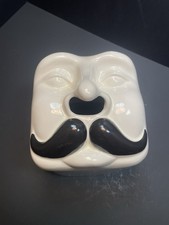 Vintage 80s Funny Face Mustache Man Tissue Bo...