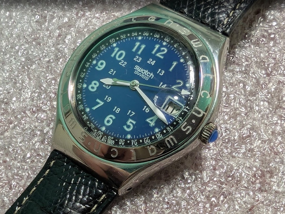 Vintage Swatch Watch Irony Happy Joe Blue AG 1993 watch black 