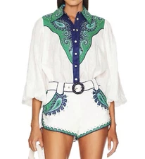 Zimmermann Stylish Green Ziggy Blouse