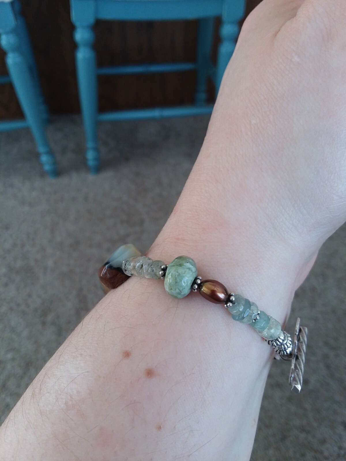 Fine Artisan Silver Gemstone Statement Necklace &… - image 9