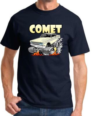 1964 Mercury Comet Hardtop Rad Rides Cartoon Design Tshirt NEW