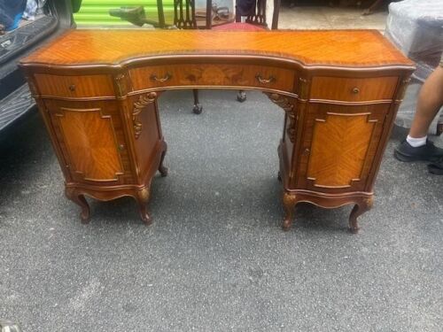 Antique Satinwood and Mahogany American Desk