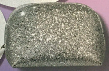 Lancome Shimmering Metallic SILVER Make-Up Cosmetic Bag Case