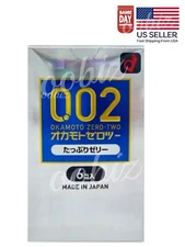 OKAMOTO 002 Condom 0.02 Rich Lubricant Jelly Condom 6pcs Made In Japan US Seller