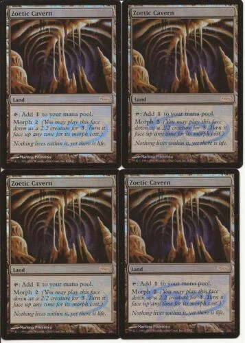 Cartas sueltas de juegos de cartas coleccionables incoloros Magic: The Gathering con 4x