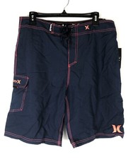 Hurley Men  s Blue One And Only 22  Boardshorts Swimwear, Size 33