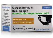 ANHÄNGERKUPPLUNG für Citroen Jumpy III ab 16 abnehmbar HOOK +13pol E-Satz ABE