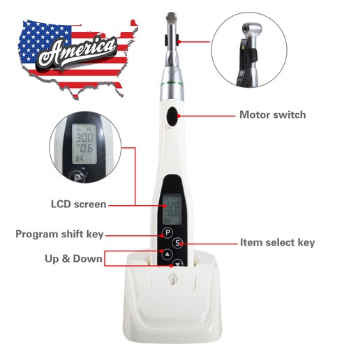 Dental Cordless LED Endo Motor 16:1 Contra Angle/Endo Files Rotary NITI Files N2 - Picture 18 of 23