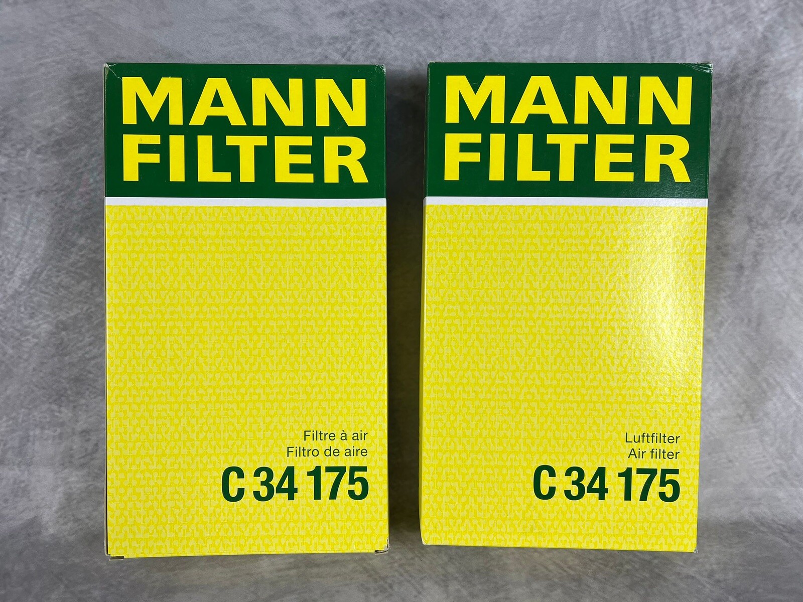 Lot Of 2 Mann Air Filter C34175 C 34 175 For Mercedes Benz Efficient Quality New