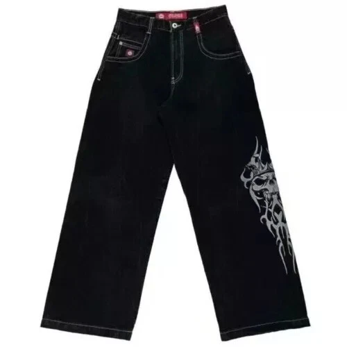 Unisex JNCO Hip-Hop Baggy Freizeit Skateboard Denim Retro weites Bein Hose 2025 - Bild 25 von 39