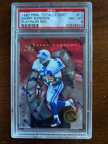 1997 Pinnacle Totally Certified Platinum Red #11 Barry Sanders PSA 8 NM-MT /4999