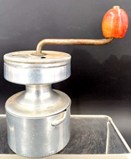 BEAU MOULIN A CAFE ALUMINIUM HOP ART DECO 1940-50 VINTAGE BON ETAT DE FONCTION