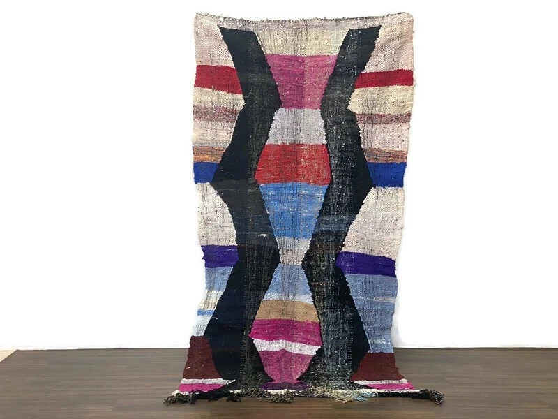 Solid Shaggy Rug ,Moroccan Runner Rug ,Vintage Entryway Rug,Nursery Rug,3x7 ft - Image 2 of 4