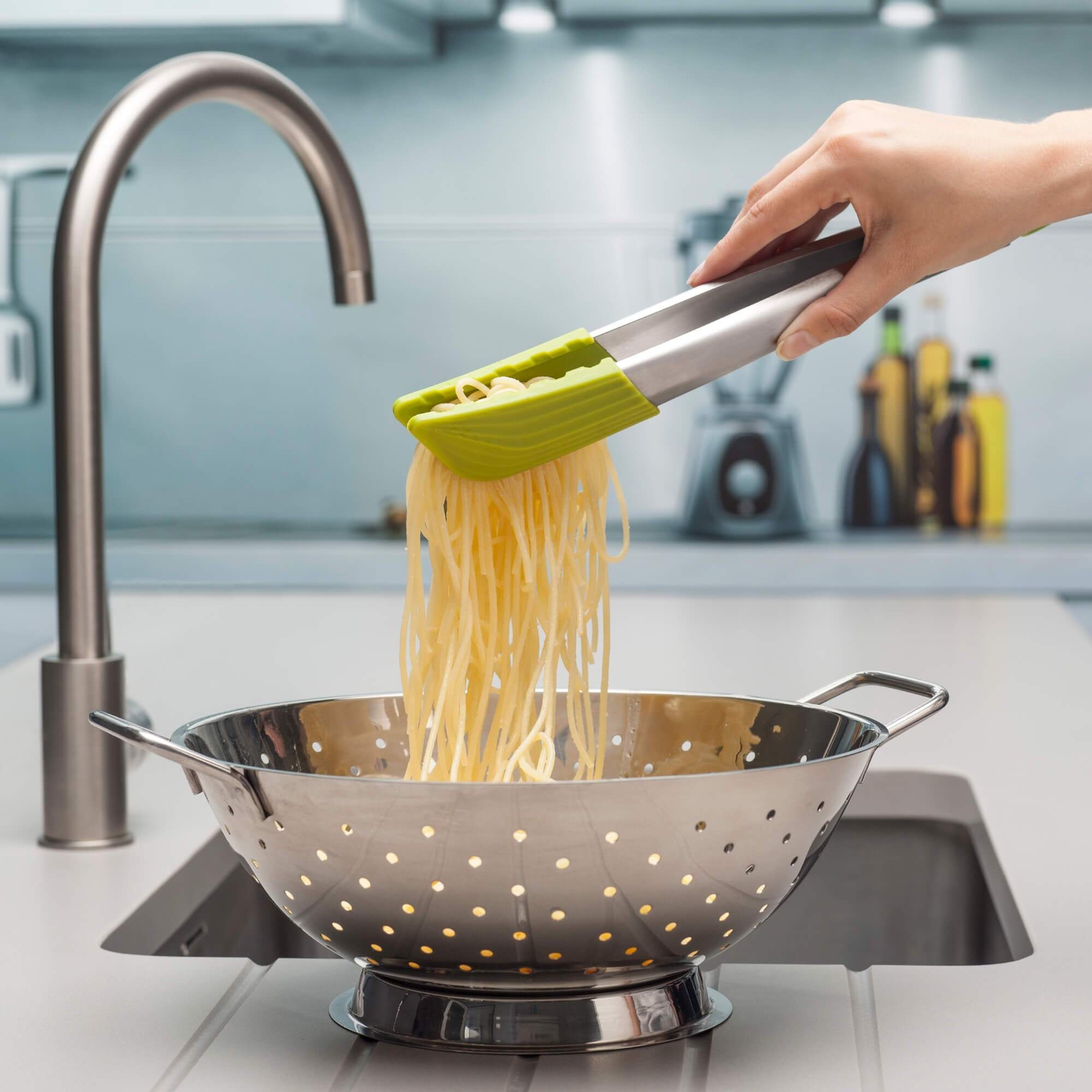 Zeal Cooking Tongs Perfect Grip Silicone Tongs Lime