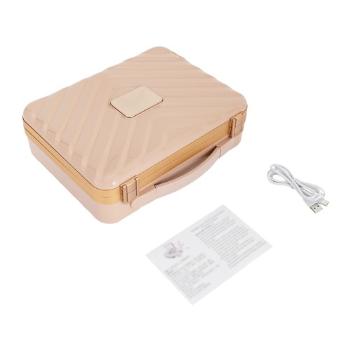 3 Colors Portable Travel Makeup Box with 4K Silver Plated Mirror and LED Lights - Picture 32 of 60