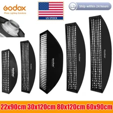 US Godox 22x90cm 30x120cm 80x120cm 60X90cm Grid Honeycomb Softbox Studio Flashes