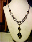 Silpada Sterling Silver Smoky Topaz Quartz Citrine Y Necklace 17" in Box N1454 — photo 4