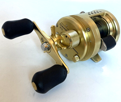 Carrete de fundición de cebo izquierdo Shimano 01 CALCUTTA CONQUEST 101 de JAPÓN "Excelente++" - Imagen 8 de 24