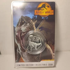 Jurassic World Blue Limited Edition Coin Official Universal Collectible Badge