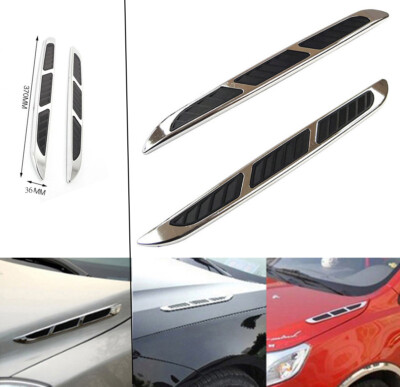 Auto Flow Fake Vents Fender Intake Shark Grille Air Net Door Hood