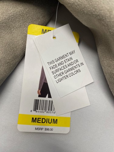 Philosophy Women's Light Gray Faux Leather Zip up Moto Jacket Small or Medium - Picture 13 of 14