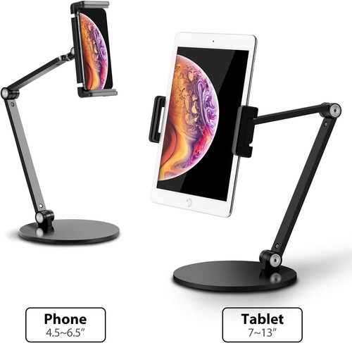 Premium Aluminum Tablet Stand - Adjustable & Rotating, Fits 4.5-13 Inch Devices - Picture 8 of 9