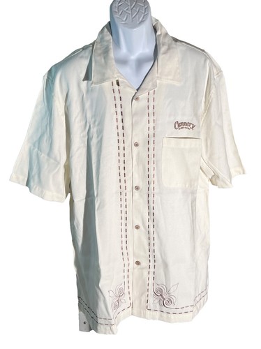 CANNERY Casino Hotel Short Sleeve Button Down Shirt White XXL