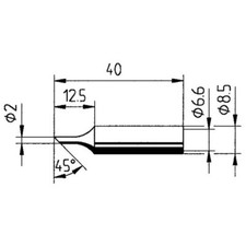 Image of Ersa 0832FDLF/SB Soldering Tip Bevelled 2mm 1pc