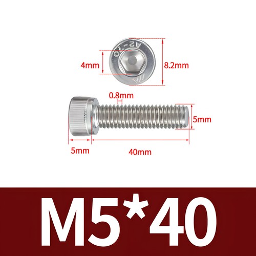 M2 - M12 SOCKET CAP SCREWS A4 STAINLESS STEEL ALLEN KEY BOLTS HEX HEAD DIN 912 - Picture 64 of 155