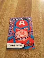 2023 FLEER ULTRA WOLVERINE POP CULTURE CAPTAIN AMERICA PC-22 TOM MORGAN AUTO /40