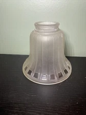 Frosted Ribbed Lamp Shade Bell Ceiling Fan Replacement Glass Hampton Bay Art Dec