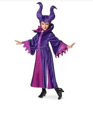 DISNEY STORE Maleficent COSTUME For Kids 5/6/7/8/9/10 Horns Halloween